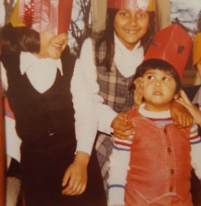 The Khan siblings many moons ago (which one am I?)